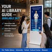 Terminal Interactif Numérique Tout-en-un AI pour Bibliothèque Virtuelle 24h/24, Créateur de Contenu