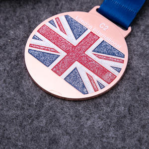 Maßgefertigte Sport-Marathon-Medaille Vergoldet Antik-Metall Offset Event-Logo Stadt Liga Schule Laufmedaille - Product Image 4