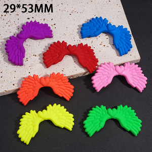 <span class=keywords><strong>Perline</strong></span> Acriliche 32*37mm a Forma di Fiocco, Colore Fluorescente, Vernice Gommata, Tattili, Multi-stile, Fai da Te, Accessorio per Penne con <span class=keywords><strong>Perline</strong></span>, <span class=keywords><strong>Perline</strong></span> Sciolte - Product Image 3