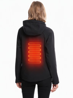 Veste chauffante pour femme, veste chauffante électrique à capuche, coupe-vent, imperméable, pour le ski, la randonnée en plein air, veste chauffante thermique chaude pour l'hiver