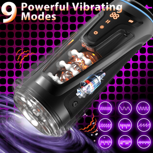 جهاز استمناء رجالي كهربائي قابل للسحب مع خاصية التسخين، مدلك للقضيب، لعبة جنسية مع اهتزاز ودفع تلقائي، كوب استمناء للرجال - Product Image 3