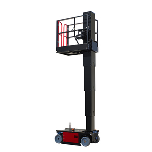 Plateforme élévatrice mobile autotractée à mât vertical de 4 m et 227 kg, hydraulique, pour une personne, idéale pour les travaux en hauteur en intérieur - Product Image 2
