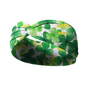 Bandeau élastique à imprimé trèfle irlandais pour la Saint-Patrick, idéal pour le sport, le yoga, accessoire pour cheveux, occasion de mariage - Product Image 3