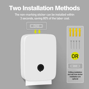 Distributeur manuel de serviettes pliables 2026 en plastique ABS, multi-serviettes pour hôtel ou usage domestique, sans perçage requis - Product Image 4