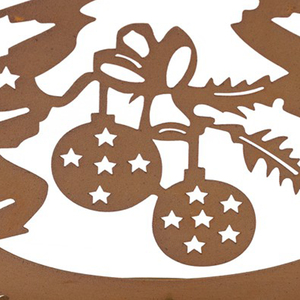 Decoración de árbol de Navidad jardín al aire libre Corten acero arte artesanía adornos de Metal para jardín doméstico - Product Image 3