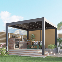 Pergola en aluminium bioclimatique imperméable OEM avec dimensions personnalisables pour jardin