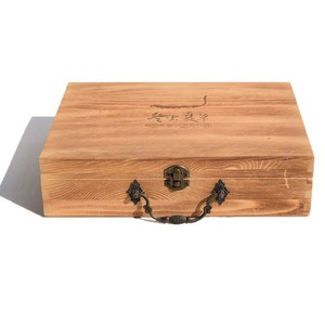 Caja de madera para Cordyceps Sinensis, rectangular, con cierre de pino, para regalo o artesanía, 6 pulgadas de alto, con tapa abatible y asa. - Product Image 1