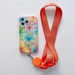 ワイドロープパッチコードナイロン電話ストラップをぶら下げている携帯電話の取り外し可能なネックレスのための調節可能な電話ストラップクロスボディストラップ - Product Image 3