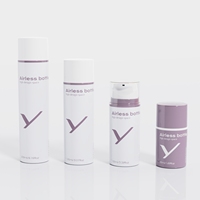 Bouteilles de pompe sans air rondes de luxe personnalisées en PP avec sérigraphie pour emballage cosmétique 50-200ml shampooing