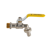 Robinet en alliage de zinc chromé à ouverture rapide, buse d'eau durable avec poignée en fer, design européen, pour machine à laver - Vente chaude
