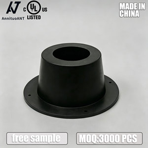 Raccords électriques UL homologués en PP noir non métallique de 1/2 pouce, type conduit ENT, à extrémité courte et plate, pour la construction de dalles en béton - Product Image 1