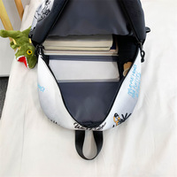 Sac à dos unisexe tendance style Ins géométrique avec fermeture éclair résistant à l'eau, capacité de 36 à 56 L, couleur dégradée, mode, école, étudiants