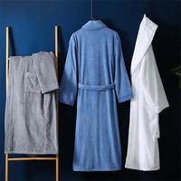 Peignoir en coton gaufré léger personnalisé beige pour homme et femme, peignoir en coton pour adultes, imprimé unisexe, peignoir surdimensionné
