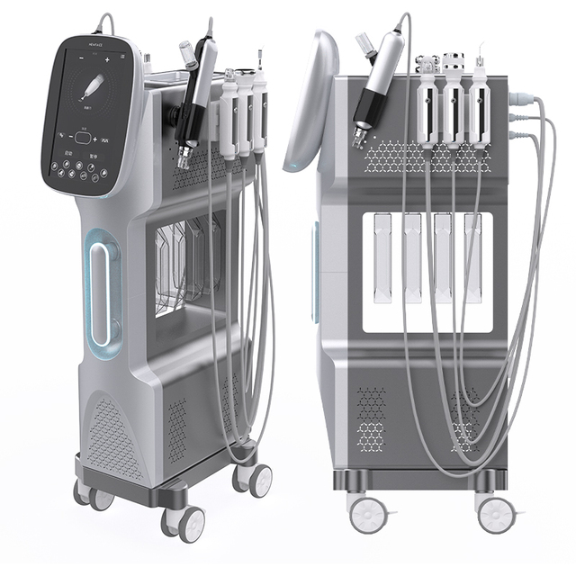 NewFace Hydra Machine 9 in 1 H2O2 Oxygenation Aqua Peel Microdermabrasion Beauty Facial Equipment US Plug for Glowing Skin Care