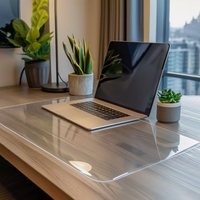 Tapis de bureau moderne en PVC transparent, antidérapant et résistant à la chaleur, protection de table étanche pour usage domestique