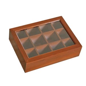 <b>Vintage</b> Solid Wood Jewelry <b>Box</b> Square 15x15x6cm Glass Lid Engraved Display Stand Watch Storage Desktop Organizer - Product Image 5