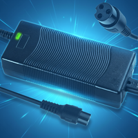 Chargeur lithium-ion 12,6 V 15 A, matériau ignifuge PC, câble rétractable, protection contre les surcharges, certifié KC CE FCC ETL UKCA