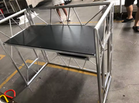 Ventes Flash : Cabine de DJ Portable Pliable en Alliage d'Aluminium, Support d'Enceinte avec Barre Supérieure, Table d'Événement à Vendre