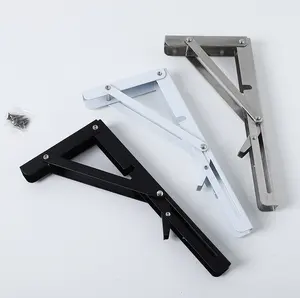 Suporte de parede triangular para bancada de metal, suporte de parede dobrável para prateleira de mesa de 90 graus