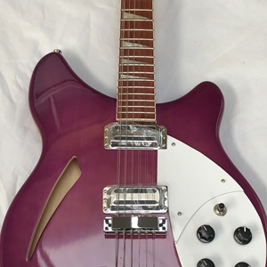 กีตาร์ไฟฟ้า 12 สาย สีม่วง 360 R-Brand คอไม้เมเปิล ฟิงเกอร์บอร์ดไม้ดำ แบบกึ่งโปร่ง  จัดส่งรวดเร็ว ฟรีค่าจัดส่ง - Product Image 5