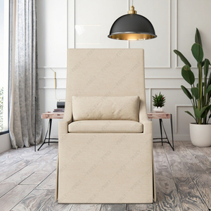 Ferly sang trọng cao cấp thiết kế sắp xếp hợp lý cảm giác Chunky rắn gỗ vải đệm vải Bộ bàn ăn - Product Image 5