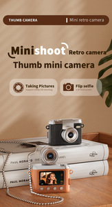 Rotación de 180 ° portátil Retro Ultra compacto Mini cámara grabadora de vídeo con lámpara de Flash Y7000 Mini Cámara 1080P pantalla HD - Product Image 2