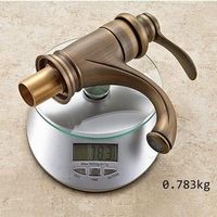 Robinet de salle de bain rétro antique, mitigeur européen chaud/froid pour lavabo, finition bronze, robinet vintage pour toilettes et lavage des mains