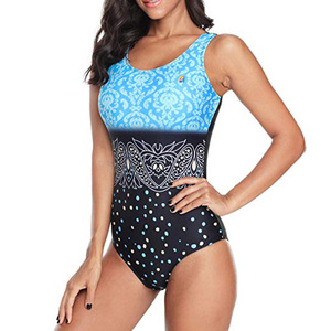 Traje de Baño de Una Pieza para Mujer, Diseño OEM Personalizado, Spandex/Poliéster, Ecológico y de Secado Rápido, Talla Grande - Product Image 2