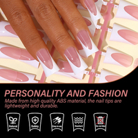 Pieds de canard coniques faits à la main forme ABS acrylique ongles artificiels à presser nouveau fournisseur d'ongles conception économique application des doigts