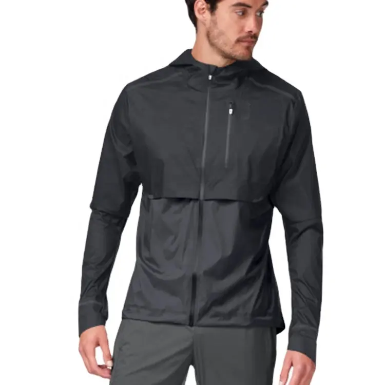 Custom 100% Polyester Winter Jacket Sport Plain Gym Running Training wind breaker Zip Up Work Jacket For Men