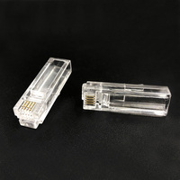 Connecteur modulaire RJ11 mâle à corps long 6P4C, L=32,8 mm, prise téléphonique Cat3, bronze phosphoreux, 1000 pièces/sac