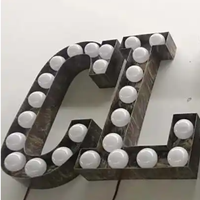 Letras LED de Acero Inoxidable Personalizadas de Alta Calidad Zhichengda, Logotipo Retroiluminado, Letrero Luminoso Comercial, Modelo de Cartel Publicitario 071