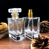 Flacon de parfum de luxe 50 ml en verre épais noir transparent sérigraphié, rechargeable, avec bouchon à vis, atomiseur vide, diffuseur à bâtonnets pour