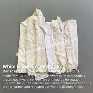 Trapos de Lana Reciclada de 25 kg para Limpieza Industrial y Marina, Trapos Blancos 100% Algodón, Trapos Industriales de Algodón para Limpieza - Product Image 2