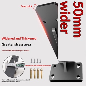 Metal Triangle Bracket Holder Wall Shelf Thickened Suspended TV Cabinet Desk Load-bearing Invisible Support Shelf Board - Product Image 2