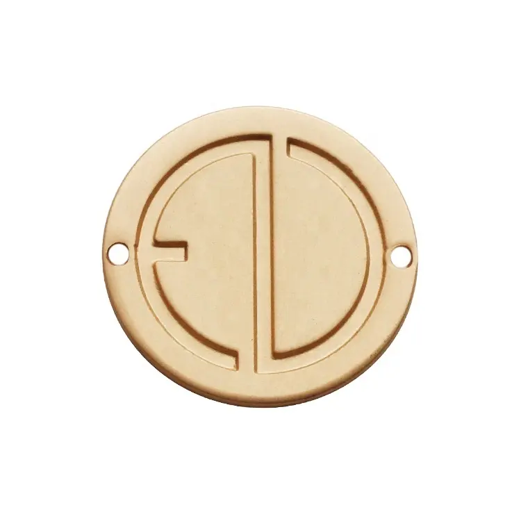 Étiquette de chaîne en métal pour vêtement, logo estampé Gunmetal, étiquette en métal pour maillot de bain