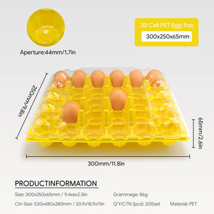 Одноразовый 30 отверстие прозрачный лоток для яиц ПЭТ пластиковая блистерная коробка упаковка - Product Image 2