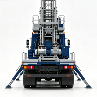 Plateforme de forage de puits d'eau montée sur camion avec générateur, compresseur, pompe et moteur