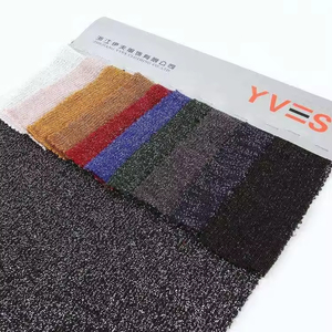 79% Polyester 18% <span class=keywords><strong>Lurex</strong></span> 3% Spandex Brillant Métallique Tricoté Argent Vêtement Tissu Tricotage - Product Image 6