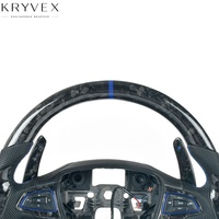 Volant sport 3 branches personnalisé en cuir et fibre de carbone Kryvex pour Ford Focus MK3 MK4 ST RS