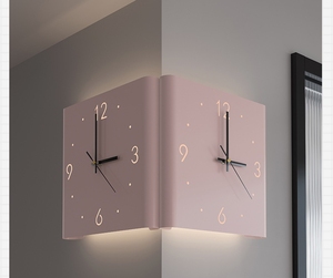 New Led <strong>Wall</strong> <strong>Clock</strong> Double Sided Corner <strong>Wall</strong> <strong>Clock</strong> - Creative Light Living Room Decorative <strong>Wall</strong> <strong>Clock</strong> - for Bedroom Office Decor - Product Image 2