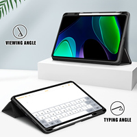 Funda para Xiaomi Pad 6/6 Pro Pad, funda con portalápices, 11 pulgadas, 2023, carcasa dura transparente, funda protectora con soporte triple
