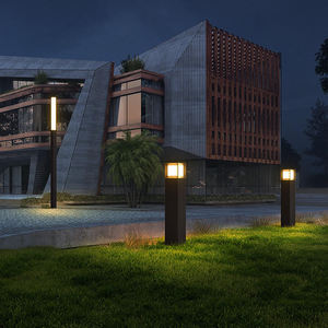 Landscape Outdoor Lawn Lamp Waterproof IP65 Driveway Yard Lighting Round Pole <strong>Street</strong> Post Top <strong>Light</strong> Led Solar Garden <strong>Light</strong> - Product Image 6