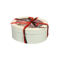 Vente en gros Boîte cadeau en papier kraft ovale haut de gamme pour biscuits, pâtisseries, souvenirs Coffrets cadeaux Boîte d'emballage pour produits de soin de la peau
