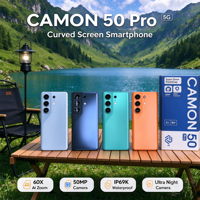 Techno Camon 50 Pro 5G Deca Core 50MP Smartphone Intelligent 16 Go + 1 To Android 15 LTE CDMA 90Hz LED Charge Rapide Business Espagnol