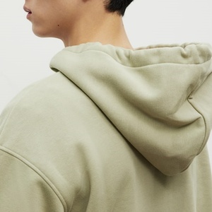 Sudadera con Capucha de Forro Polar de Peso Medio, Corte Regular, Manga Larga, Largo Regular, Color Verde Pistacho, Bordada para Hombre - Product Image 2