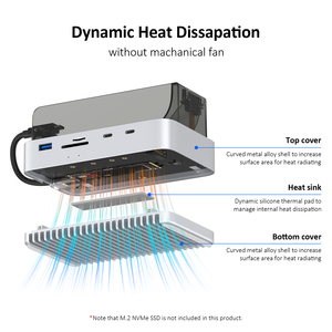 <strong>Mac</strong> <strong>Mini</strong> Docking Station Aluminum Alloy 40Gbps NVME SSD HUB OEM <strong>MAC</strong> <strong>Accessories</strong> Supplier in Stock - Product Image 3