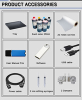 Impresora Digital DTF A3 Direct to Film para Impresión de Camisetas con Cabezal Epson R1390 L1800 para Transferencia de Logos en Tela