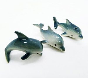 ทะเลมหาสมุทรเรซิ่นสีฟ้าขวดโลมาประติมากรรมสำหรับทะเลทะเลทะเลทะเลบ้านในร่มตกแต่ง - Product Image 2