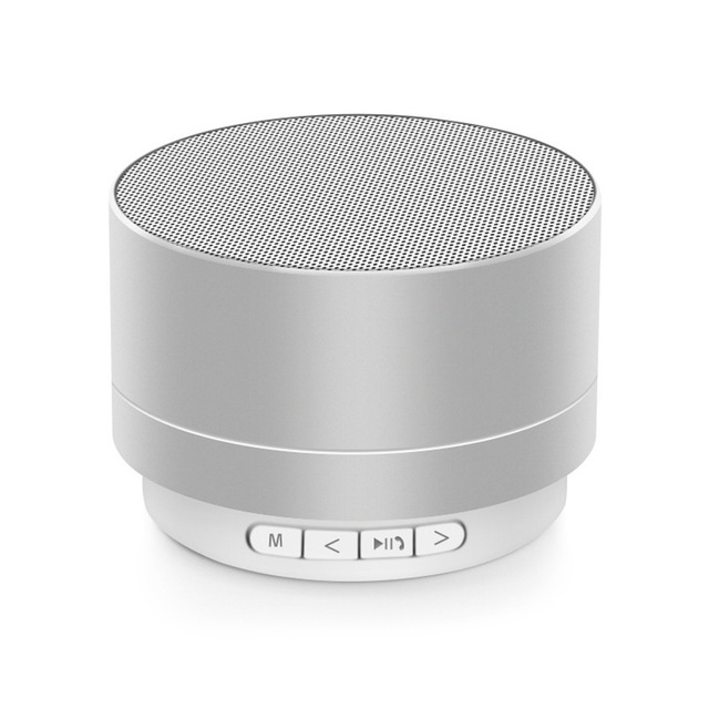 A10 Speaker With Mic TF Card FM Radio AUX Portable Aluminium Alloy Mini A10 Wireless Speaker for Christmas Promotion
